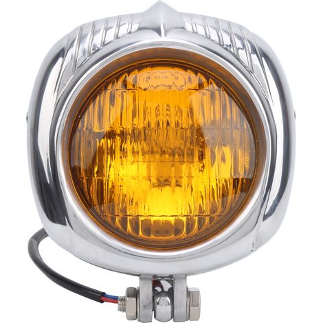 Faro da 12V, in lega di alluminio ad alta resistenza, fissaggio con bullone da 10 mm, tipo universale, adatto per motociclette retrò. (1/5)