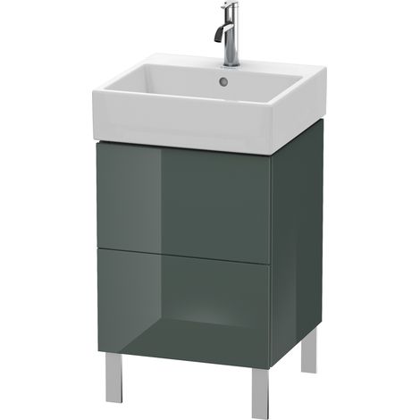 Meuble sous-vasque L-CUBE 582x484x459mm Gris Doloaveci brillant (1/4)