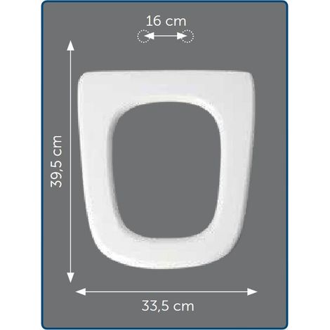 Sedile compatibile mod. Aero Ideal Standard bianco in resina poliestere C0601PO000236P