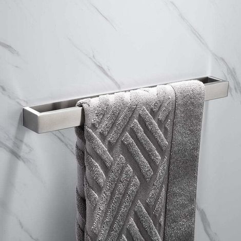 Handtuchhalter Ohne Bohren 40cm Edelstahl Handtuchstange Selbstklebend Badetuchhalter für Bad Küche Silber