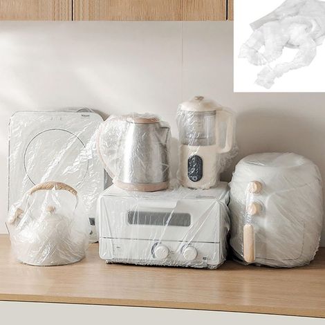 Wobestod 20-teiliges Set wiederverwendbarer Staubschutzhüllen, transparente Hüllen für Haushaltsgeräte, elastische Staubschutzhüllen (1/4)