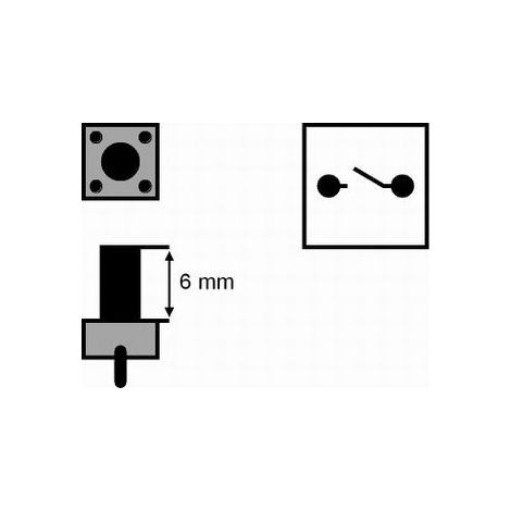 Sw076 Bouton-poussoir tactile 6x6mm Longueur 9,5mm 2 broches Sw076