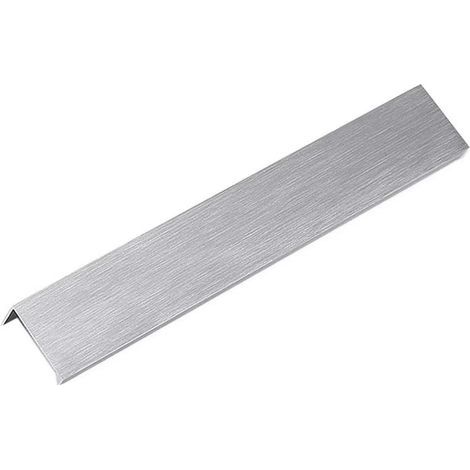 Maniglia per mobili da cucina, maniglia a incasso in argento, maniglia nascosta per porta in lega di alluminio, 2 pezzi, distanza tra i fori 192 mm (1/5)