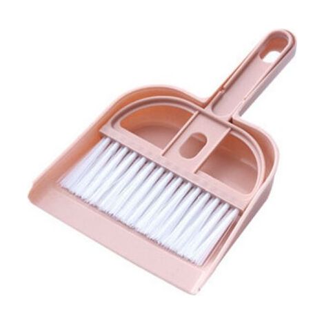 (Rose)Petit balai et pelle à poussière pour la maison Mini pelles à poussière avec ensemble de brosse (1/5)