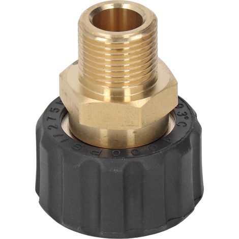 Hochdruckreiniger-Adapter für Pistole und Schlauch, 5000 PSI, Ersatzteile, Zubehör, Außengewinde G3/8 auf Innengewinde M22 15 mm (1/5)