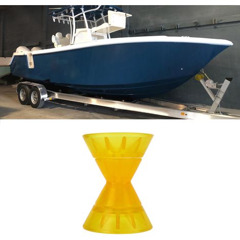 Gelbe, bogenförmige PVC-Rollen für Bootsanhängerzubehör (1/5)