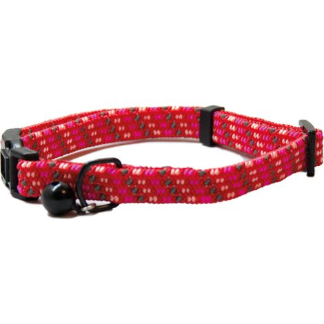 TYROL Katzenhalsband mit Sicherheitsverschluss - Reflex Rot