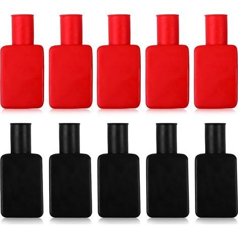 Protectores de terminales de batería, 10 unidades. Protectores de terminales de batería, tapas de goma para terminales, aislantes de baterías para coches, barcos, camiones y motocicletas. (1/5)