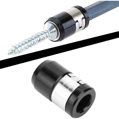 Anneau magnétique puissant de 6,35 mm (1/4") pour tournevis, longueur 21 mm, pour embouts de tournevis (5 pièces)