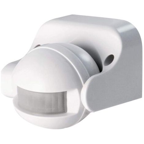 Détecteur de Mouvement pour Éclairage Extérieur, Distance Détection 12 m en Champ Libre, Angle 180°, IP44, LightSensor Blanc (1/3)
