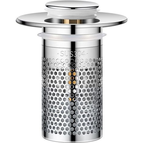 filtre de vidange de sol en acier inoxydable, bouchon d'armoire Pop-up, bouchon de lavabo Anti-odeur, attrape-cheveux, filtre d'évier de douche (1/5)