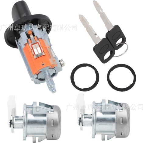 LC6177 2X DL5885 Interrupter de marrage d'allumage, cylindre de serrure de porte avant, clé for Ford F150 (1/4)