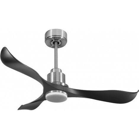 Tenerife de KlassFan-Super destratificateur et ventilateur DC 132 cm Chrome pales graphites Lumière dimmable 25 à 35 m² (1/5)