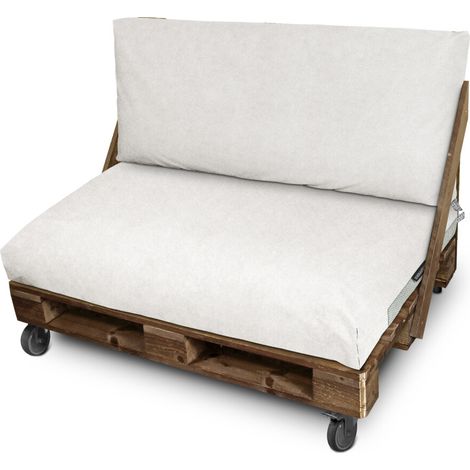 Coussin palette en simili cuir d’extérieur Patagonia Blanc Housse Siège 80x80x20 Sans Garnissage Patagonia Blanc
