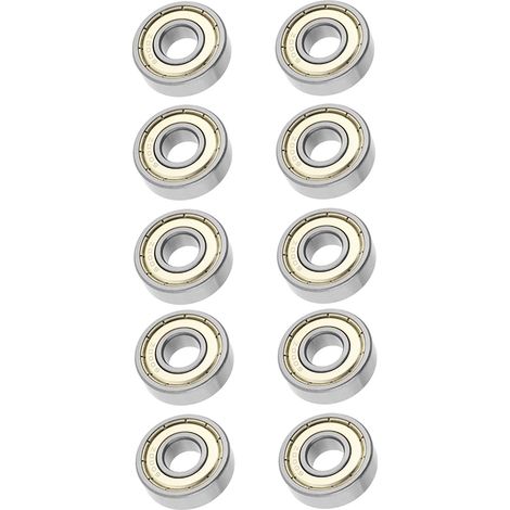 10 pièces roulement à billes 6000ZZ étanche en métal 10x26x8 mm à gorge profonde en acier (1/5)
