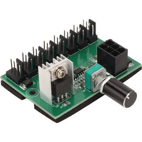 Contrôleur et répartiteur de ventilateurs NKFV8 1 DC 12V PWM 8 canaux pour ventilateurs PC 4 broches, 3 broches et 2 broches (1/5)