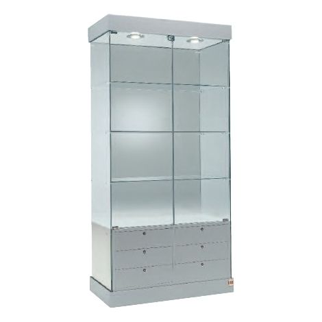 Vetrina Alta con Luci L73xP46xH188 cm Cristalli Temperati Ante Battenti OF101CS (1/3)