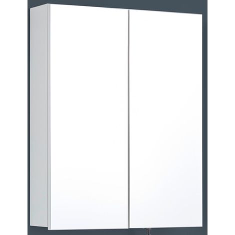 Line/SkinBD Spiegelschrank 2 Türen weiß, Spiegelglas. (1/3)