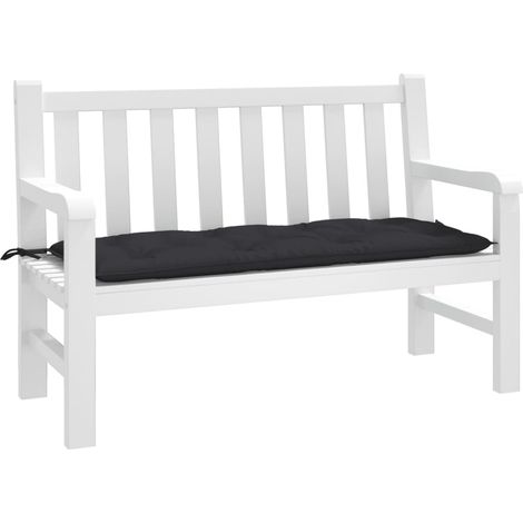 Coussin de banc de jardin noir 120x50x7 cm tissu oxford