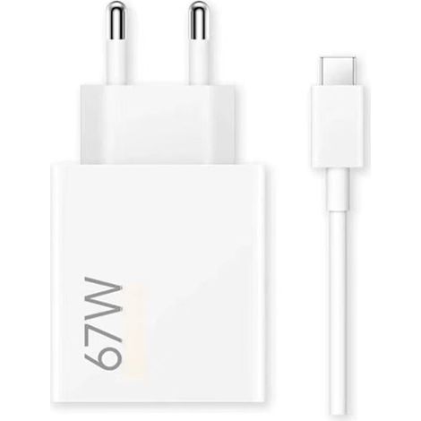 67-W-Schnellladegerät kompatibel mit Xiaomi, HyperCharge Typ A EU-Steckeradapter mit 1 m Kabel (67 W) (1/2)