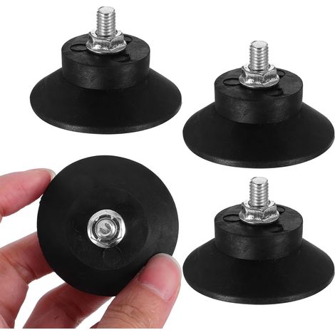 Patins anti-vibrations en caoutchouc noir, filetage M6, pour la (1/5)