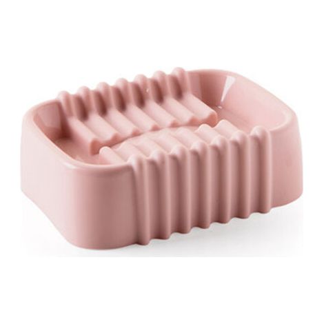 Porte-savon rose, 12,59,54 cm, porte-savon anti-accumulation d'eau, boîte à savon avec égouttage. (1/5)