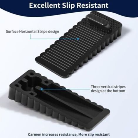 Cale Porte - PVC - Réglable De 2 À 12 Mm - Pour Sol Et Porte - 6 Pièces (1/4)