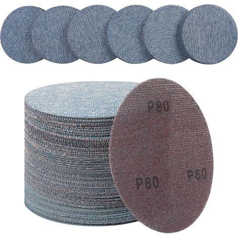Schleifpapier 30 Stück Klett Keramik 150mm 80 Körnung (1/5)