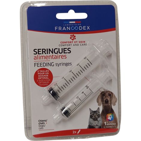 Seringues Alimentaires 5 ml et 10 ml Pour Chiens et Chats - Francodex (1/3)