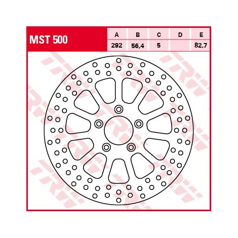 Disco de freno delantero TRW ZF para Harley Davidson 883 / 1200 / 1450 / 1584 / 1690 (1999-2014)