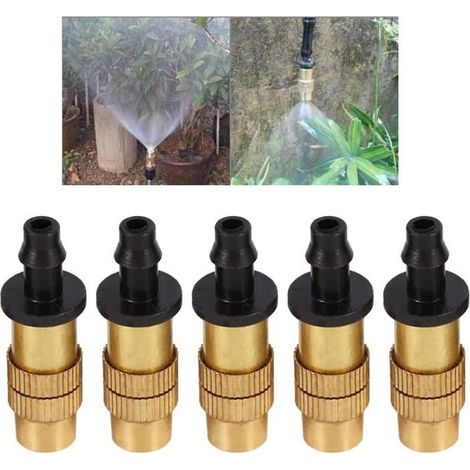 Arroseurs d'irrigation réglables - DOK - 5 pièces - Buse en laiton cuivré - Débit ajustable - Épandage uniforme (1/4)