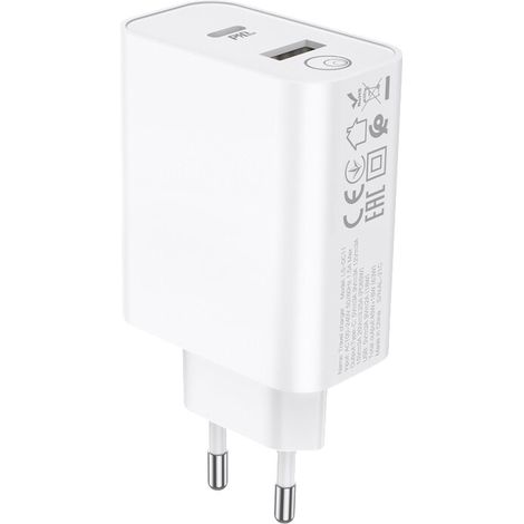 caricatore ultra-rapido 65w lostech attacco usb-c e lightning