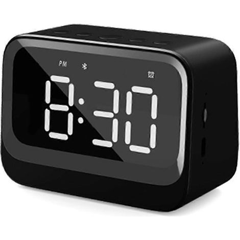 Barre de son portable à double horloge avec lecture de carte TF, lecteur de musique sans fil, enceinte Bluetooth B (1/5)