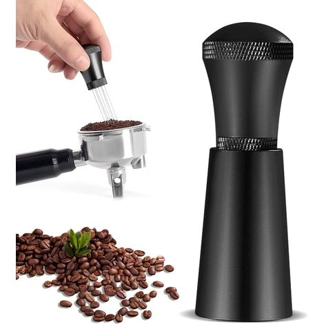 Distributeur et niveleur de poudre de café en acier inoxydable, accessoire WDT pour une préparation uniforme de l'espresso.-AquaForge (1/5)