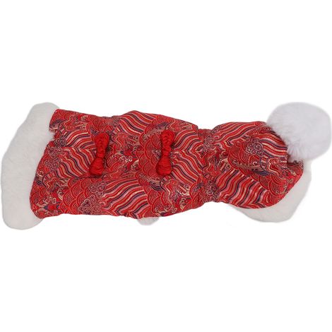 Costume Tang pour chien, vêtements d'automne et d'hiver de style chinois exquis pour chiens de compagnie. (1/5)