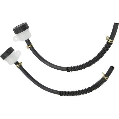 Keenso Pompe de Frein à Cylindre de Moto, Matériau Durable, Ajustement Universel, Conception à l'épreuve des Fuites, Installation Facile, 1 Paire de Réservoir de Fluide avec ABS et Caoutchouc pour. (1/5)