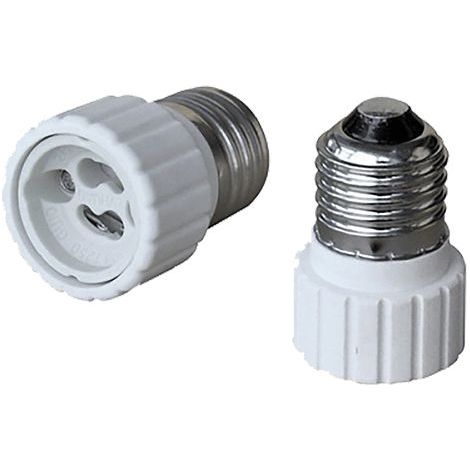 10PZ ADATTATORE PORTALAMPADA da spina E27 a presa GU10