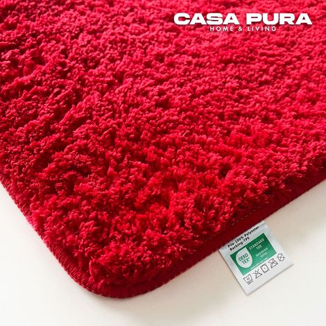 Tapis de bain Sky Uni Baie Rouge 60 x 100 cm