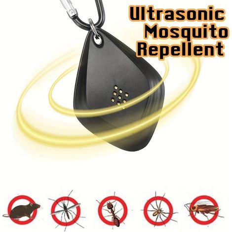 Répulsif ultrasonique USB anti-insectes portable, moustiques, puces, tiques, noir (1/5)