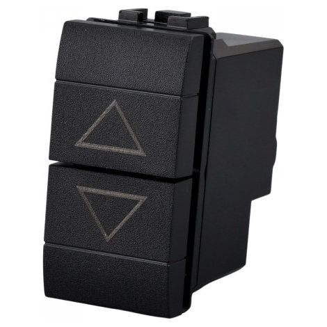 Commutatore 10A 220V Per Tapparelle MBL Nero 1M Compatibile Bticino Living International BLN1204