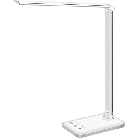 Lampe de bureau LED, lampe de bureau à intensité variable, lampe de lecture avec port de charge USB, 5 modes d'éclairage, con (1/4)