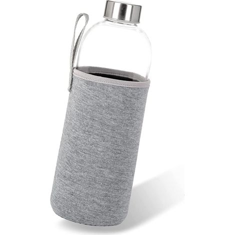 Bouteille En Verre - Bouchon En Acier Inoxydable - Étui En Néoprène - 500 Ml - Hermetique - Pour Eau Jus Smoothies Thé Kombucha (1/5)