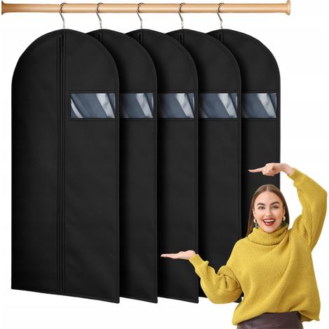 5 fundas para ropa, trajes, abrigos, chaquetas, grandes 60x100 cm (1/5)