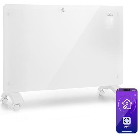 Klarstein – Convecteur électrique 1500W – Chauffage mural et portable – Thermostat électronique – Convection naturelle silencieuse – Programmation hebdomadaire (1/5)