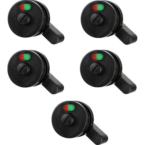 Indicateur de zonage, verrou de porte avec indicateur de confidentialité, verrou de porte de toilettes, lot de 5 (1/5)