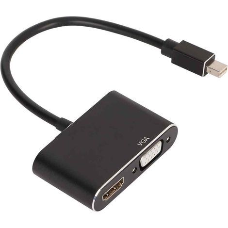 Adaptateur Mini DP vers VGA 720p/1080i/1080p résistant à l'usure, adaptateur d'interface multimédia Mini DP vers HD pour ordinateur (1/5)