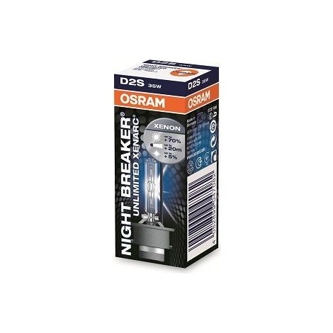 1 pièce Ampoule pour phare automobile Xenon Osram DS2 Night Breaker Unlimited, jusqu'à 70 %, 35 W