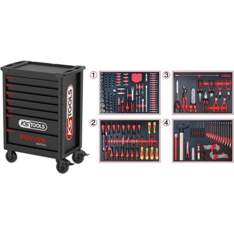 KSTOOLS Servante atelier ÉDITION LIMITÉE 208 outils - 826.7206F