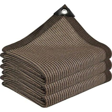 Filet D'ombrage 6 Broches Protection Rayons 90-95% UV Voile Ombrage,Serres Filet Coupe-Vent avec Oeillets,Rayons Toile D'ombrage Extérieur,2x5m (1/5)