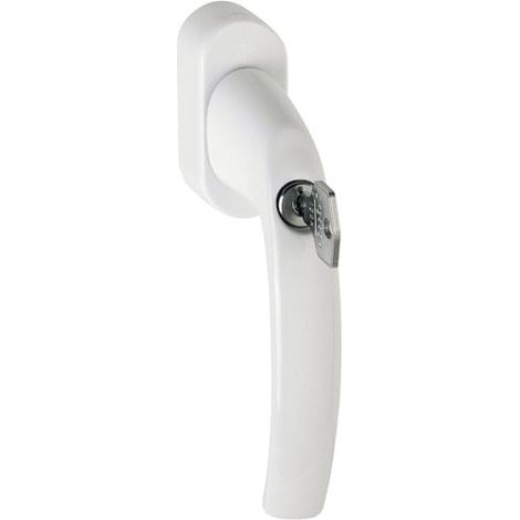 Poignée de fenêtre Atlanta 0530S/US952 Aluminium F9016/blanc de circulation 32-42mm verrouillable